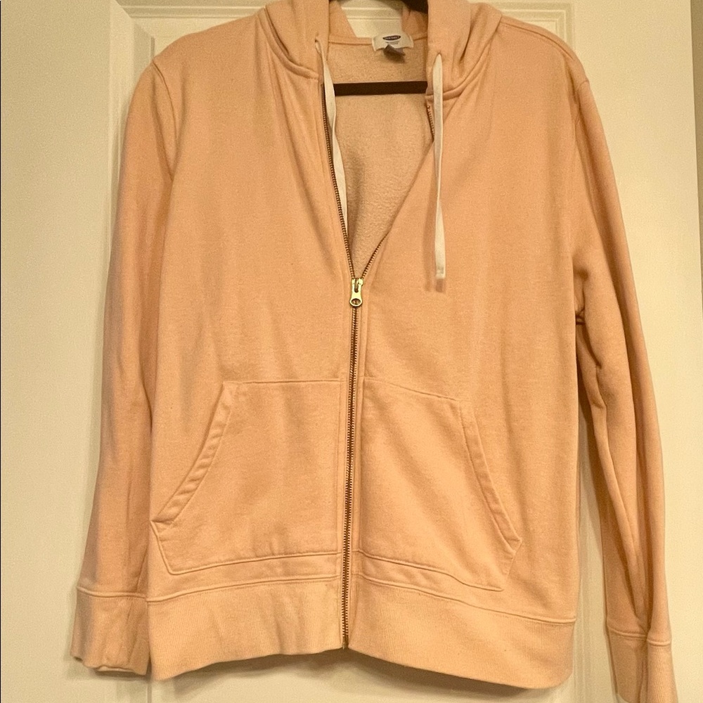 Old Navy baby pink zip up hoody size:XL